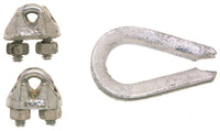 Campbell Electrogalvanized Steel Wire Rope Clips and Thimble