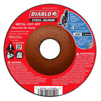 Diablo Steel Demon 4-1/2 in. D X 7/8 in. S Steel Metal Cut-Off Disc 1 pc (Pack of 10)