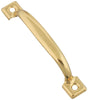 National Hardware 4-3/4 in. L Brass-Plated Gold Steel Door Pull (Pack of 10).