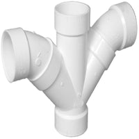 Charlotte Pipe Schedule 40 4 in. Hub X 4 in. D Hub PVC Wye 1 pk