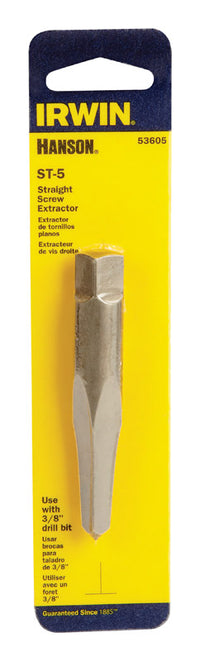 Irwin Hanson 3/8 in. S X 3/8 in. D Carbon Steel Straight Screw Extractor 7 in. 1 pc (Pack of 3)