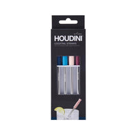 Houdini Assorted Stainless Steel/Silicone Cocktail Straws