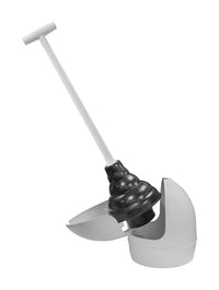 Korky Toilet Plunger with Holder 16 in. L X 6 in. D