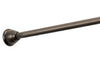 iDesign Cameo Tension Curtain Rod 75 in. L Bronze Brown