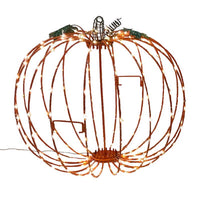 Celebrations White 216 ct 14 in. LED Prelit Short Foldable Pumpkin Tabletop Decor