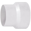 Deflect-O 4 - 3 in. D White Plastic Increaser/Reducer