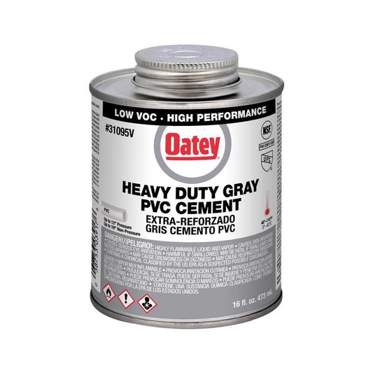 Oatey Gray Cement For PVC 16 oz