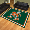 University of Miami Sebastian the Ibis 8ft. x 10 ft. Plush Area Rug