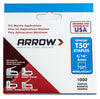 Arrow Fastener 5/16 in. L x 3/8 in. W Stainless Steel Flat Crown Heavy Duty Staples 18 Ga. (Pack of 5)