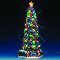 Lemax Multicolored New Majestic Christmas Tree Christmas Village 13 in.