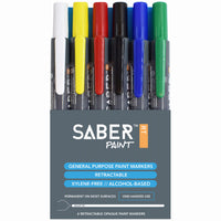 Retractable Paint Markers, Assorted Colors, 6-Pk.