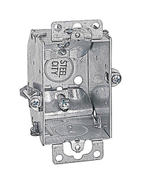 Steel City 10-1/2 cu in Rectangle Galvanized Steel 1 gang Switch Box Silver