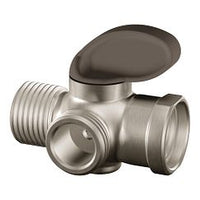 Brushed nickel shower arm diverter