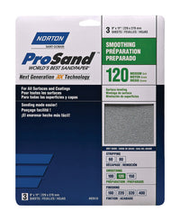 Norton ProSand 11 in. L X 9 in. W 120 Grit Aluminum Oxide Sandpaper 3 pk