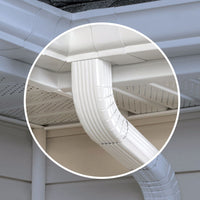 Amerimax 2 In. H X 3 In. W X 3 In. L White Aluminum A Gutter Elbow