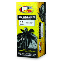 Ruffies 55 gal Drum Liners Wing Ties 10 pk 1.5 mil