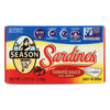 Season Brand Sardines in Tomato Sauce  - Salt Added - Case of 12 - 4.375 oz.