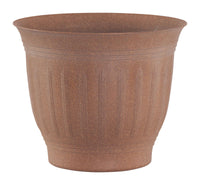 Bloem Colonnade 11 in. H x 13.2 in. Dia. Dark Earth Resin Colannade Planter (Pack of 6)