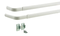 Kenney Enamel White Double Curtain Rod 28 in. L X 48 in. L