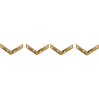 V115 2" X 5/8" Corner Brace 4/pk - Polished Brass