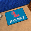 University of Mississippi (Ole Miss) Light Blue Man Cave Rug - 19in. x 30in.