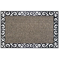 Clean Machine Grassworx Wrought Iron Earth Taupe AstroTurf Nonslip Door Mat 18 L x 30 W in.