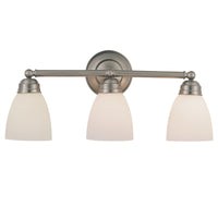 Bel Air Lighting Ardmore Brushed Nickel Silver 3 lights Incandescent Vanity Light Wall Mount