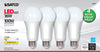 Satco A19 E26 (Medium) LED Bulb Warm White 100 Watt Equivalence 4 pk