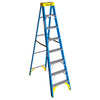 Werner 8 ft. H Fiberglass Step Ladder Type I 250 lb. capacity