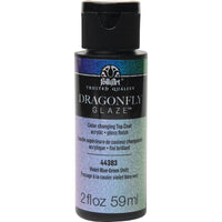 Folkart Dragonfly Glaze Violet-Blue-Green Hobby Paint 2 oz. (Pack of 3)