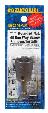 Eazypower Isomax Hardened Steel Hex Shank Adjustable #15 1-Way Screw Remover/Installer 2 L in.