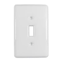 Amerelle Metro White 1 gang Stamped Steel Toggle Wall Plate 1 pk