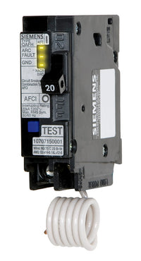 Siemens 20 amps Arc Fault Single Pole Circuit Breaker