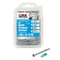 GRK Fasteners R4 No. 10  x 3-1/8 in. L Star Flat Head Stainless Steel Multi-Purpose Screw 70 pk