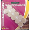 Magic Sliders Felt Self Adhesive Protective Pads Oatmeal Round 3/4 in. W X 3/4 in. L  (Pack of 6)