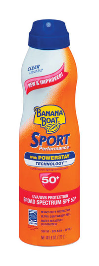 Banana Boat Sport Performance Continuous Spray Sunscreen 6 oz. 1 each (Pack of 12)