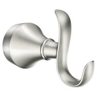 SPOT RESIST BRUSHED NICKEL DOUBLE ROBE HOOK