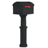 Grand Haven Plastic Post and Box Combo Black Mailbox 54 in. H x 16.63 in. W x 20.1 in. L