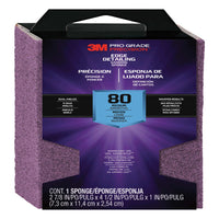 3M Pro Grade Precision 4-1/2 in. L X 2-7/8 in. W X 1 in. 80 Grit Medium Dual Angle Sanding Sponge