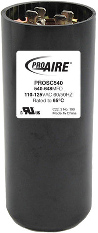 Perfect Aire ProAire 540-648 MFD 125 V Round Start Capacitor