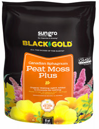 Black Gold Organic Sphagnum Peat Moss 0.33 ft (Pack of 8)