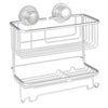 iDesign 10.45 in. H X 5.25 in. W X 10.5 in. L Silver Shower Basket