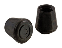 Shepherd Rubber Leg Tip Black Round 1 in. W 4 pk (Pack of 6)