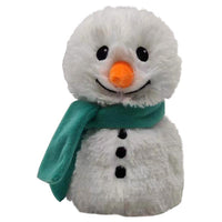 Warmies Scarf Snowman Stuffed Animals Green/White