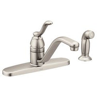 Spot resist stainless one-handle kitchen faucet