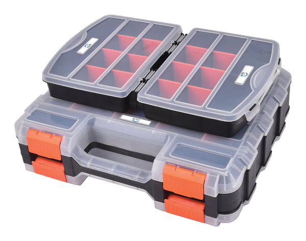 TACTIX 22-Compartment Plastic Double Sided Small Parts Organizer