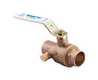 Watts 1/2 in. Brass Sweat 200 PSI Ball Valve with Drain Full Port