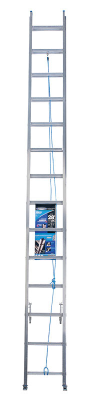 Werner 28 ft. H Aluminum Extension Ladder Type I 250 lb. capacity