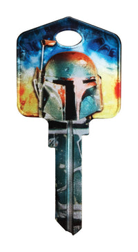 Hillman Star Wars Boba Fett House/Padlock Universal Key Blank Single (Pack of 5).