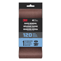 3M Rapid Removal 24 in. L x 4 in. W Aluminum Oxide Sanding Belt 120 Grit Fine 1 pc.